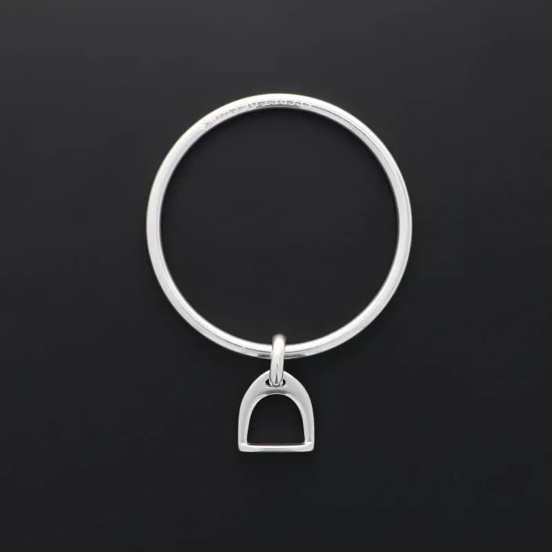 Secret de Cuir N°28 jonc étrier plaqué argent