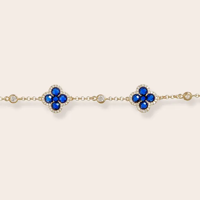 Ultima Edizione Fleurs bracelet zircons colorés