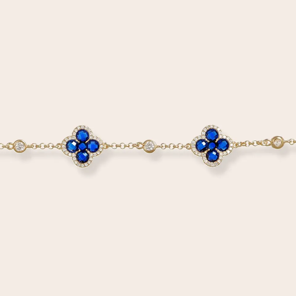 Ultima Edizione Fleurs bracelet zircons colorés