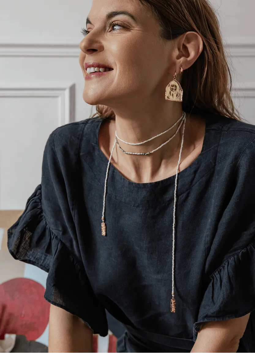 Elise Tsikis Foros collier perles liberté