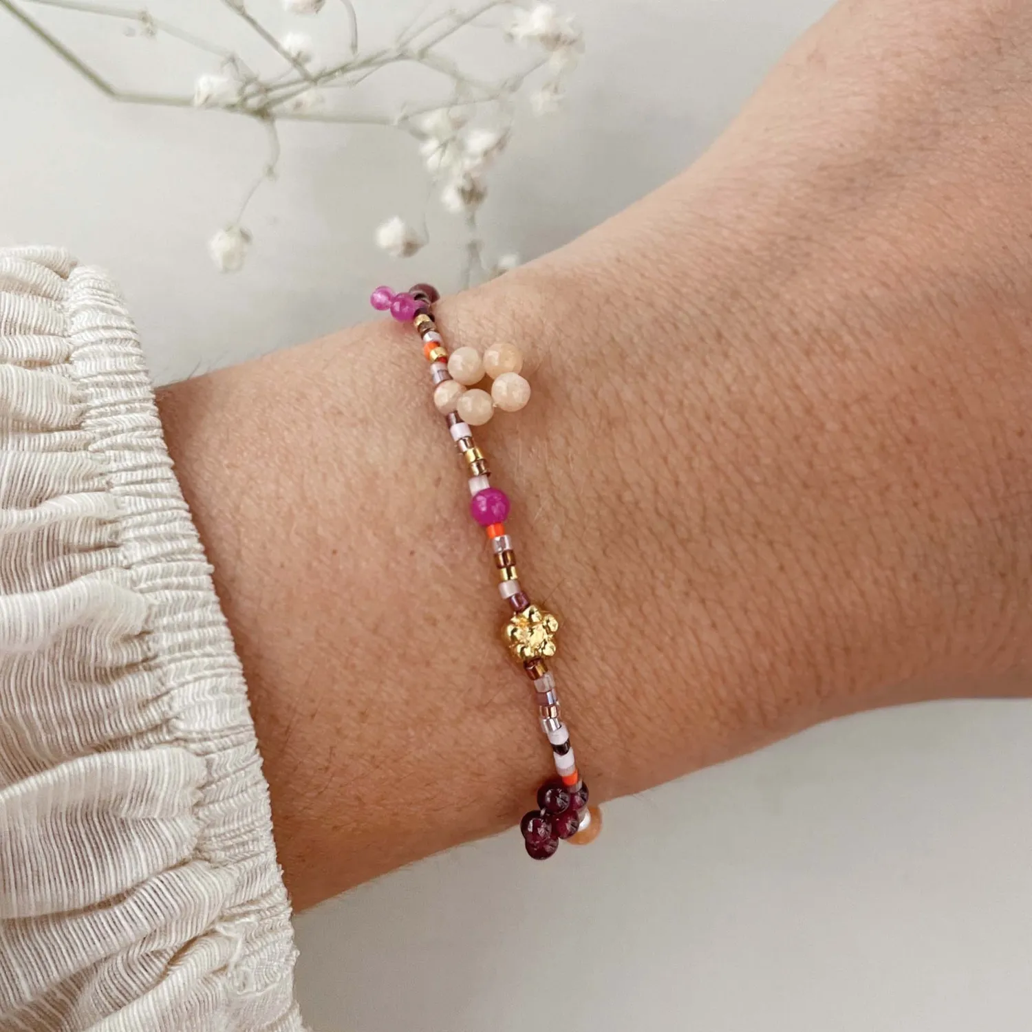 Elise Tsikis Magnoli bracelet perles 14,5 cm femme