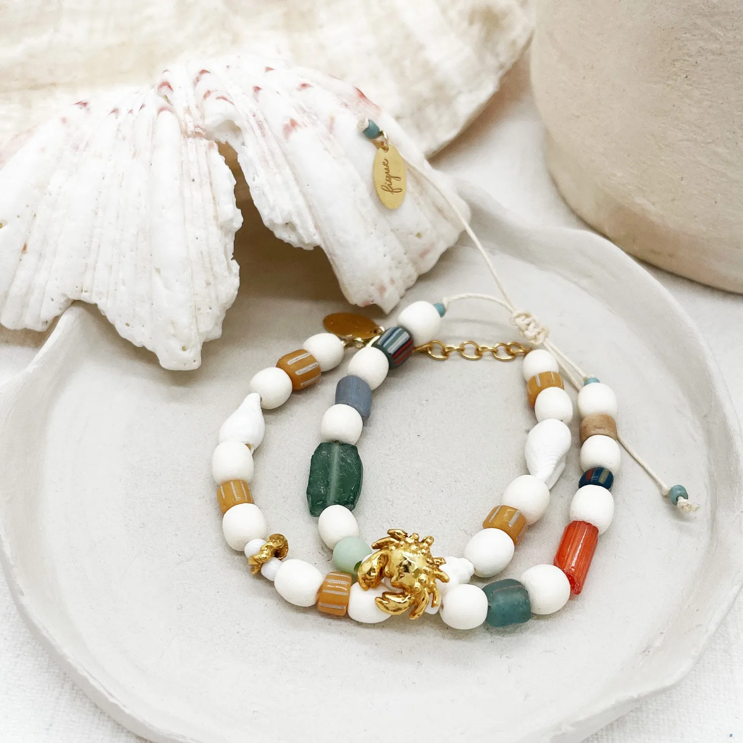 Elise Tsikis Lithor bracelet perles coquillage enfant