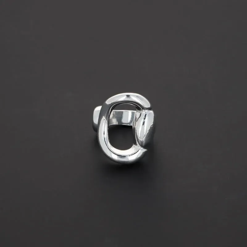 Secret de Cuir N°268 bague étrier réglable plaqué argent