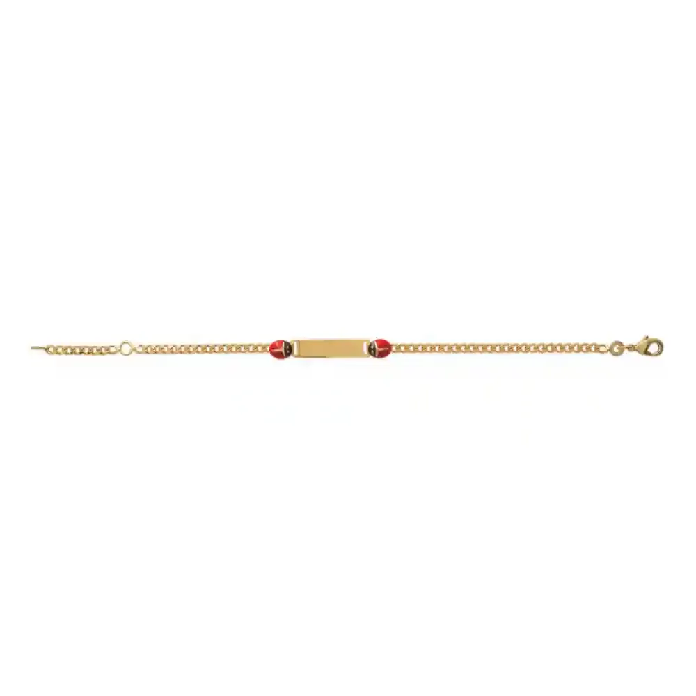 Oriana France bracelet gourmette coccinelle plaqué or