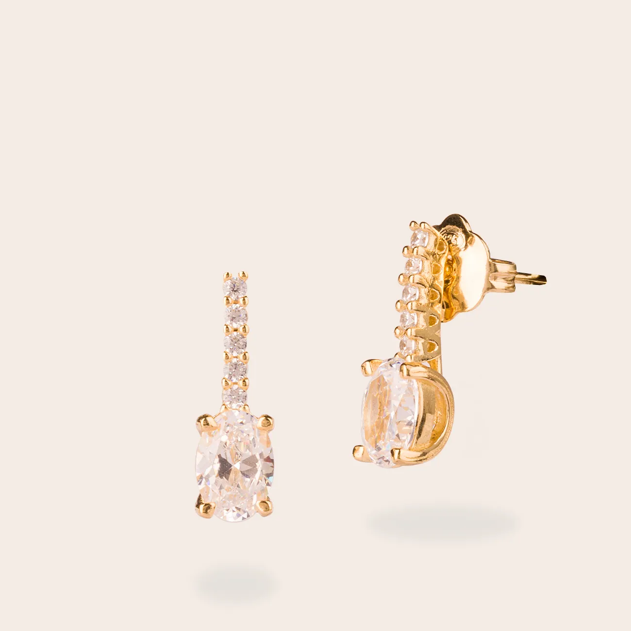 Ultima Edizione Barretta ovalino blanc boucles d'oreilles