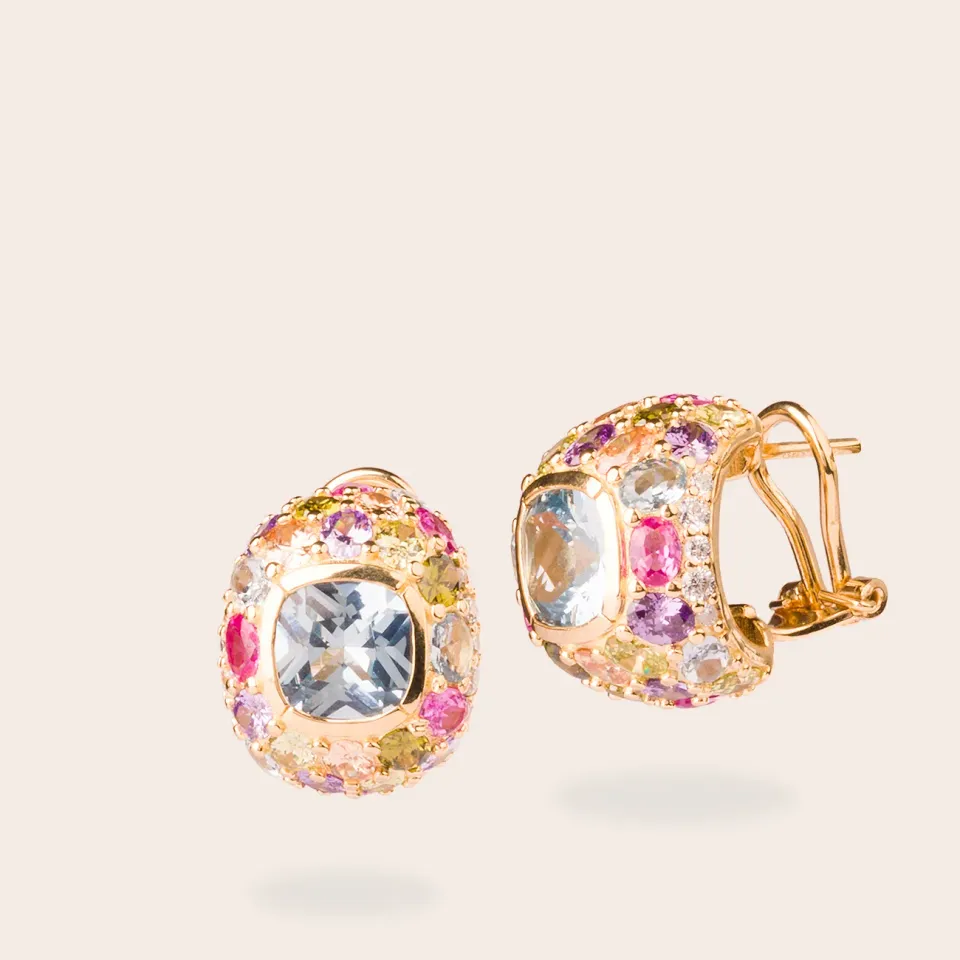 Ultima Edizione Multicolor boucles pierre centrale couleur