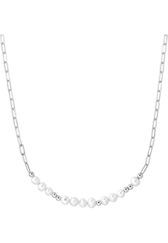 s.Oliver collier perles argent 925 blanc 42+3 cm