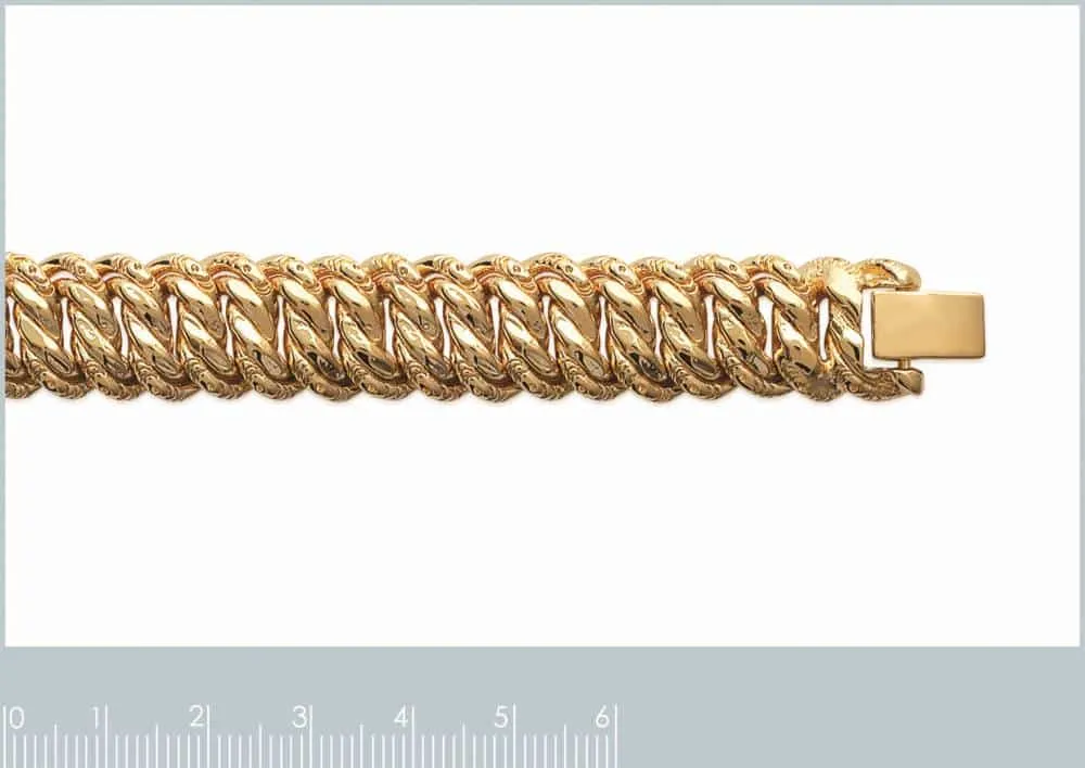 Oriana France maille américaine bracelet plaqué or vintage