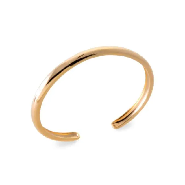 Oriana France jonc bombé bracelet plaqué or 18 carats lisse