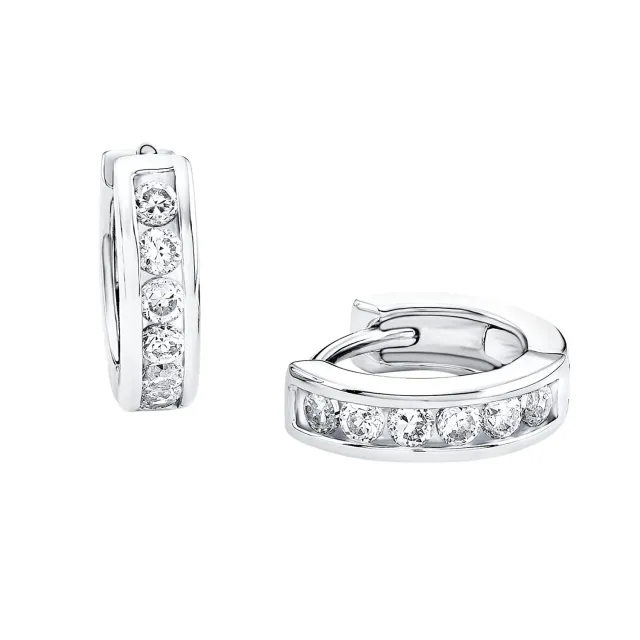 s.Oliver créoles fille argent classique zircon