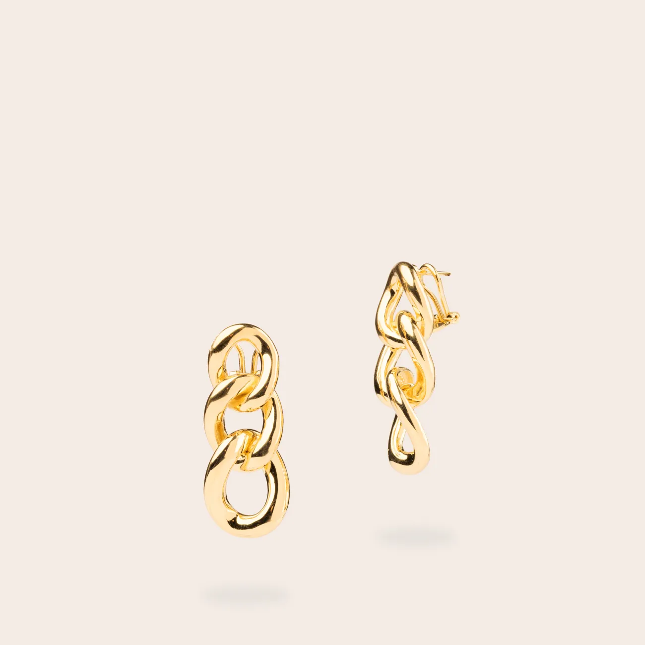 ULTIMA EDIZIONE maille gourmette boucle d'oreille lisse