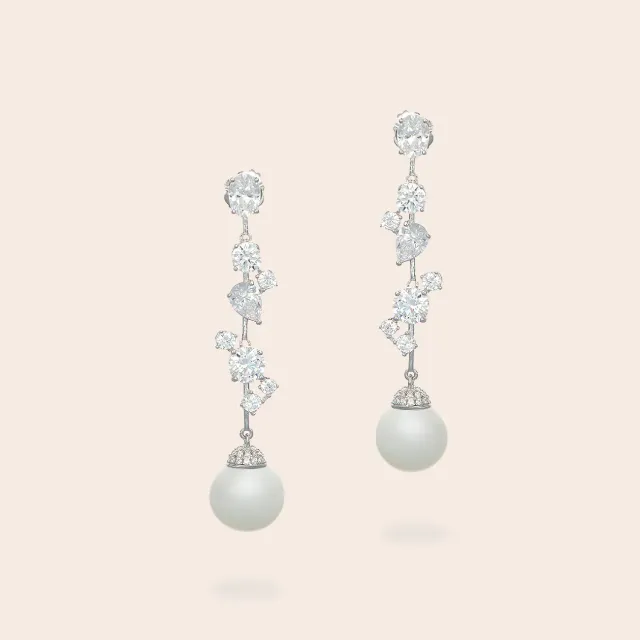 Ultima Edizione ramage perle 14 mm boucles mariée