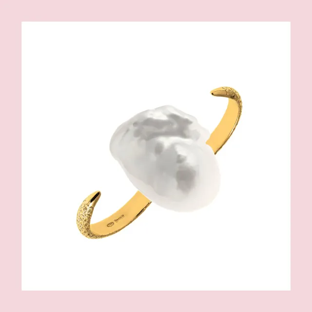 Lorella Tamberi Canal Artemis bague double griffe perle baroque