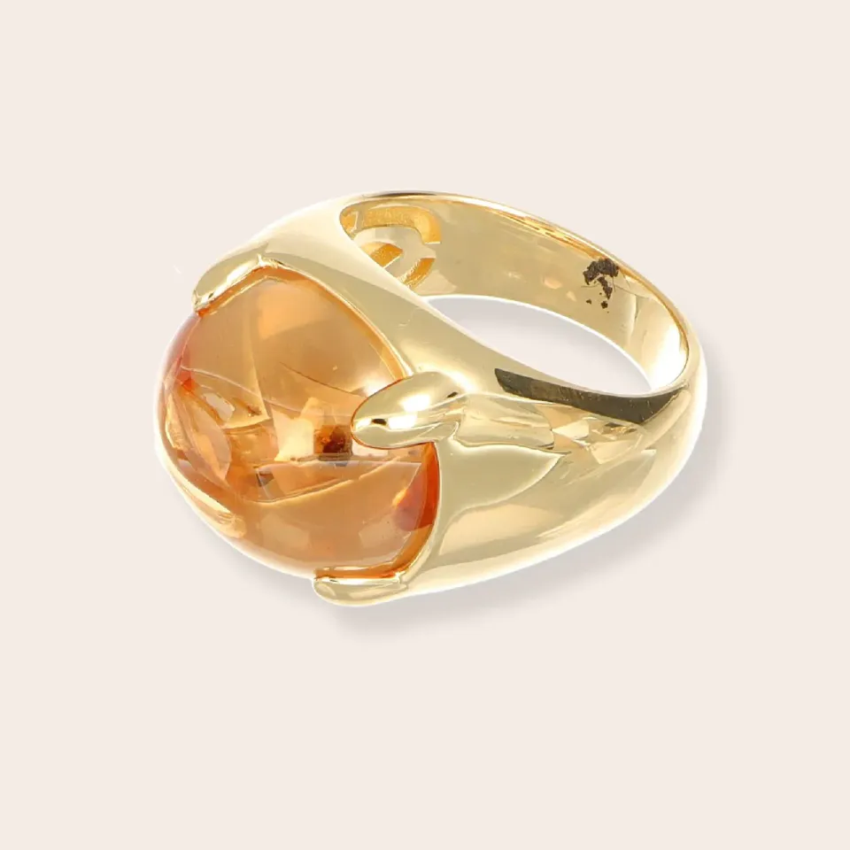 Ultima Edizione pierre ovale bague cabochon lisse