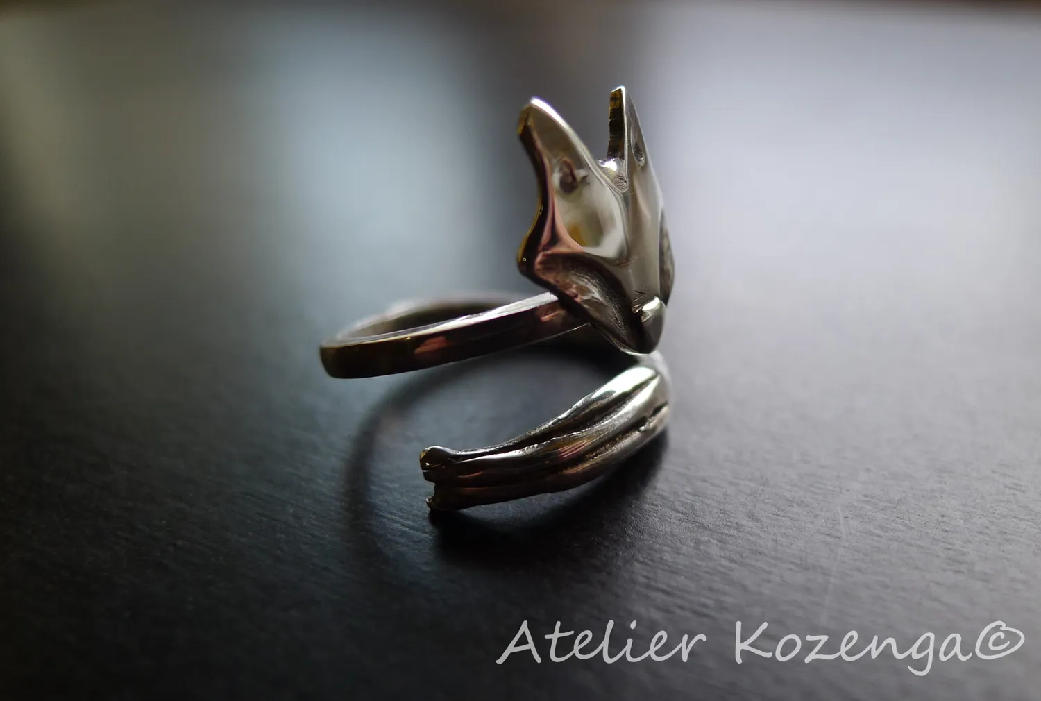 L'Atelier Kozenga Renard bague argent réglable