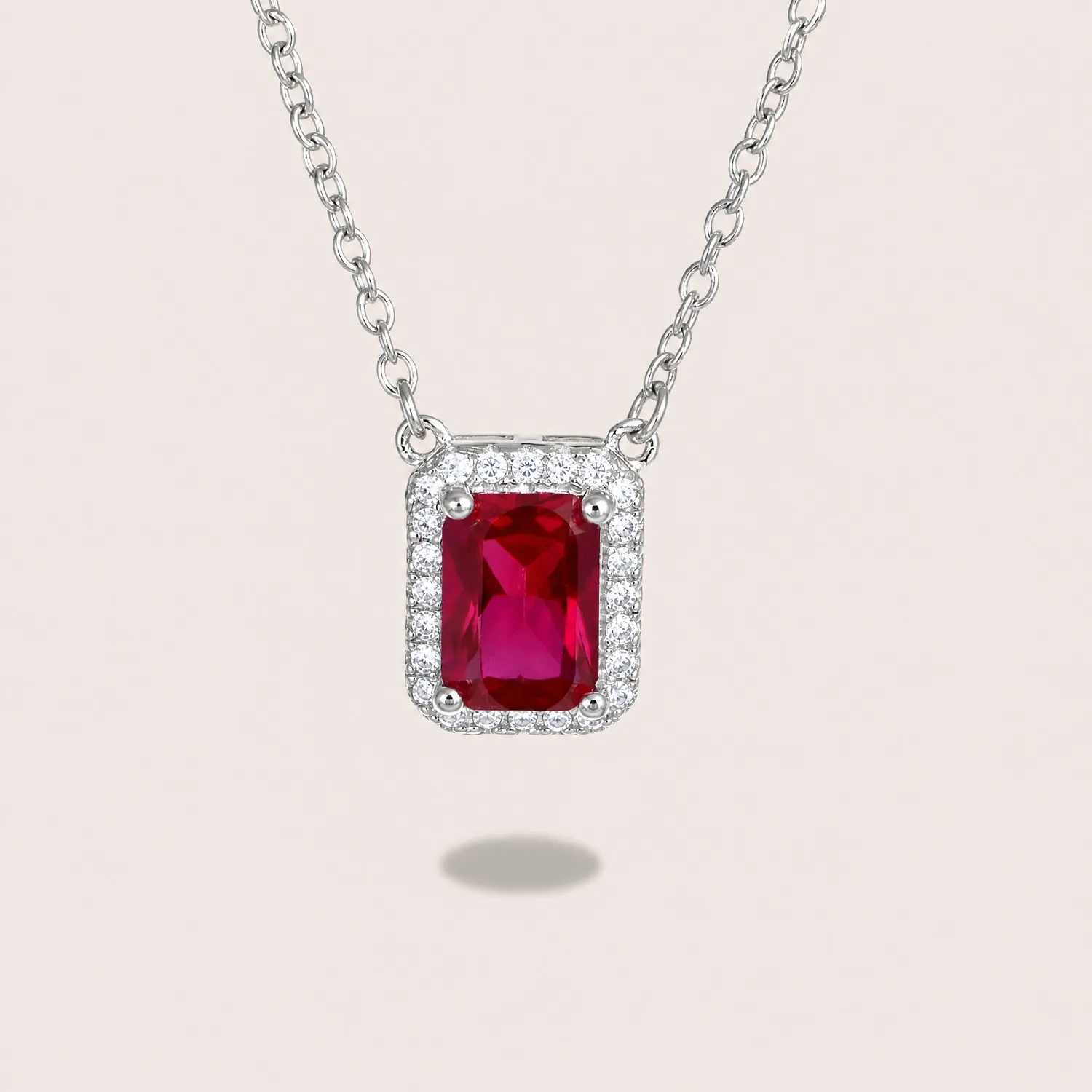 ULTIMA EDIZIONE pendentif collier pierre baguette