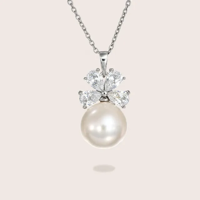 ULTIMA EDIZIONE Perla 12 mm pendentif zircons et perle