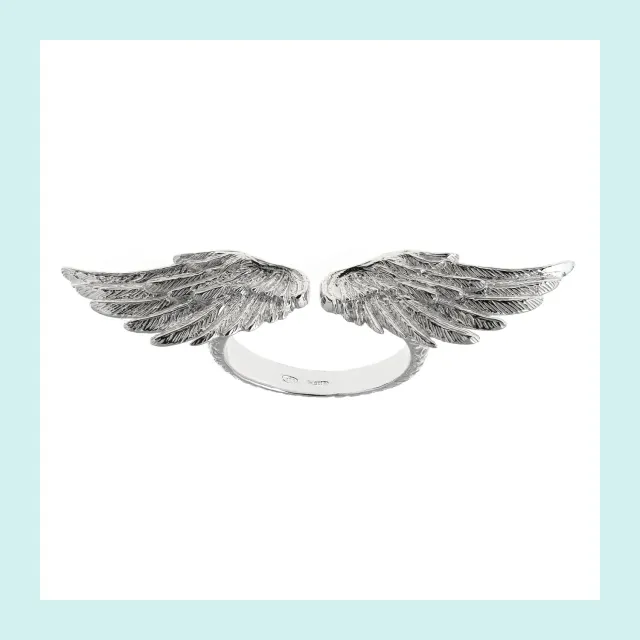 Lorella Tamberi Canal Artemis Double Wing bague argent rhodié