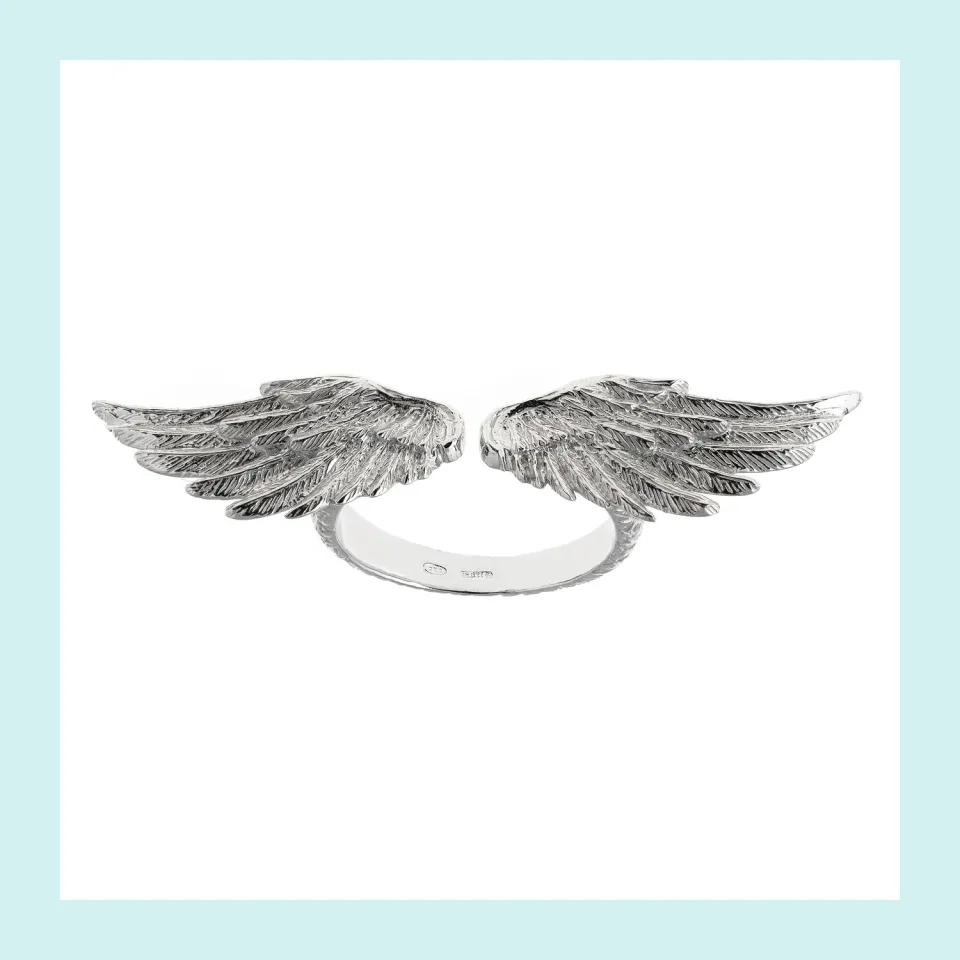 Lorella Tamberi Canal Artemis Double Wing bague argent rhodié