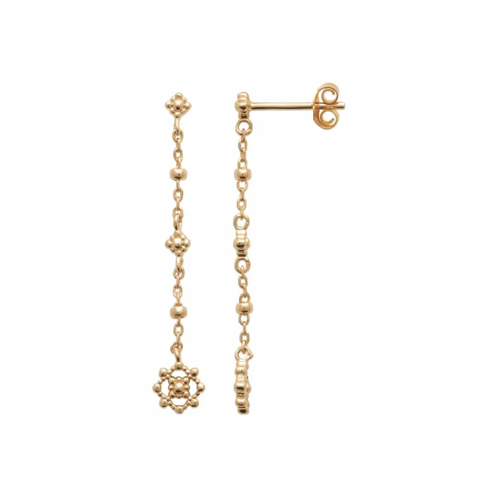 Oriana France boucles pendantes chaîne plaqué or