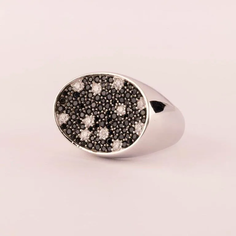 ULTIMA EDIZIONE Pavé ovale bague zircons colorés