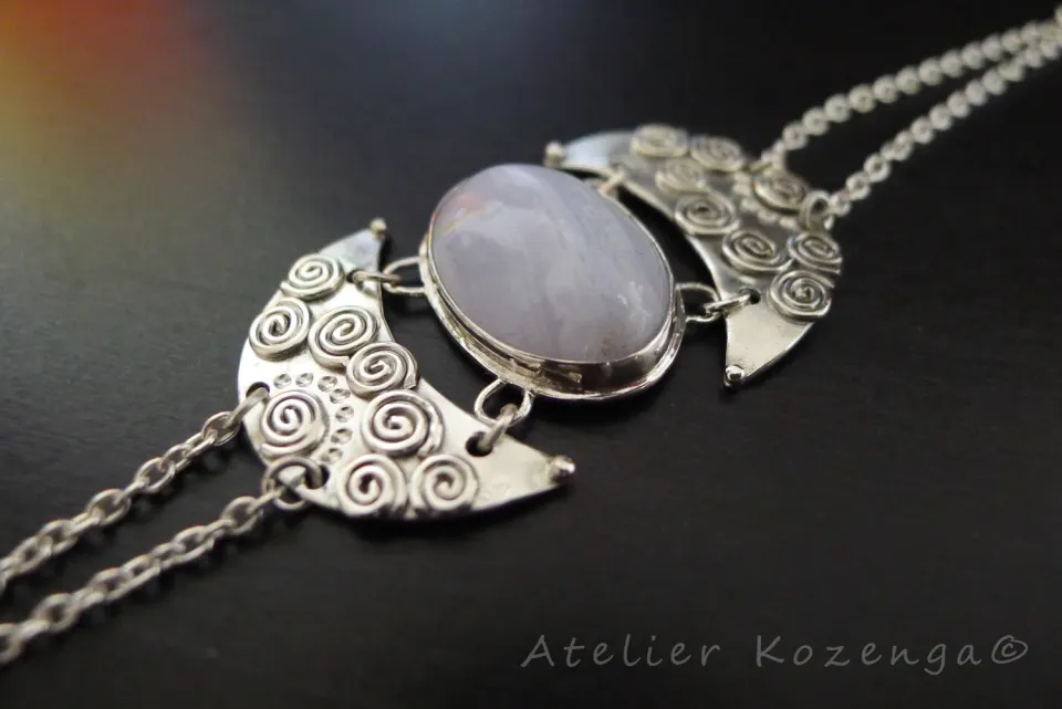 L'Atelier Kozenga Indi bracelet argent calcédoine