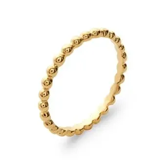 Oriana France bague plaqué or fines boules