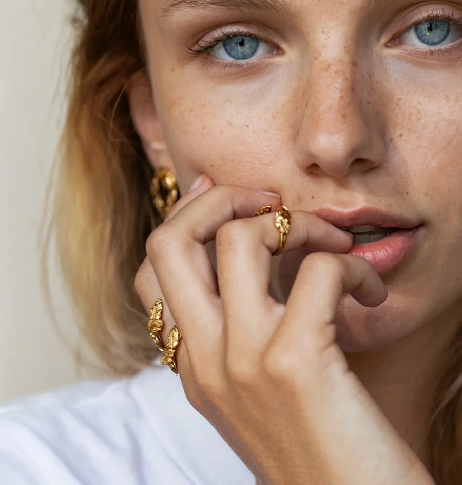 Elise Tsikis ADN Lygia Medium bague réglable or jaune