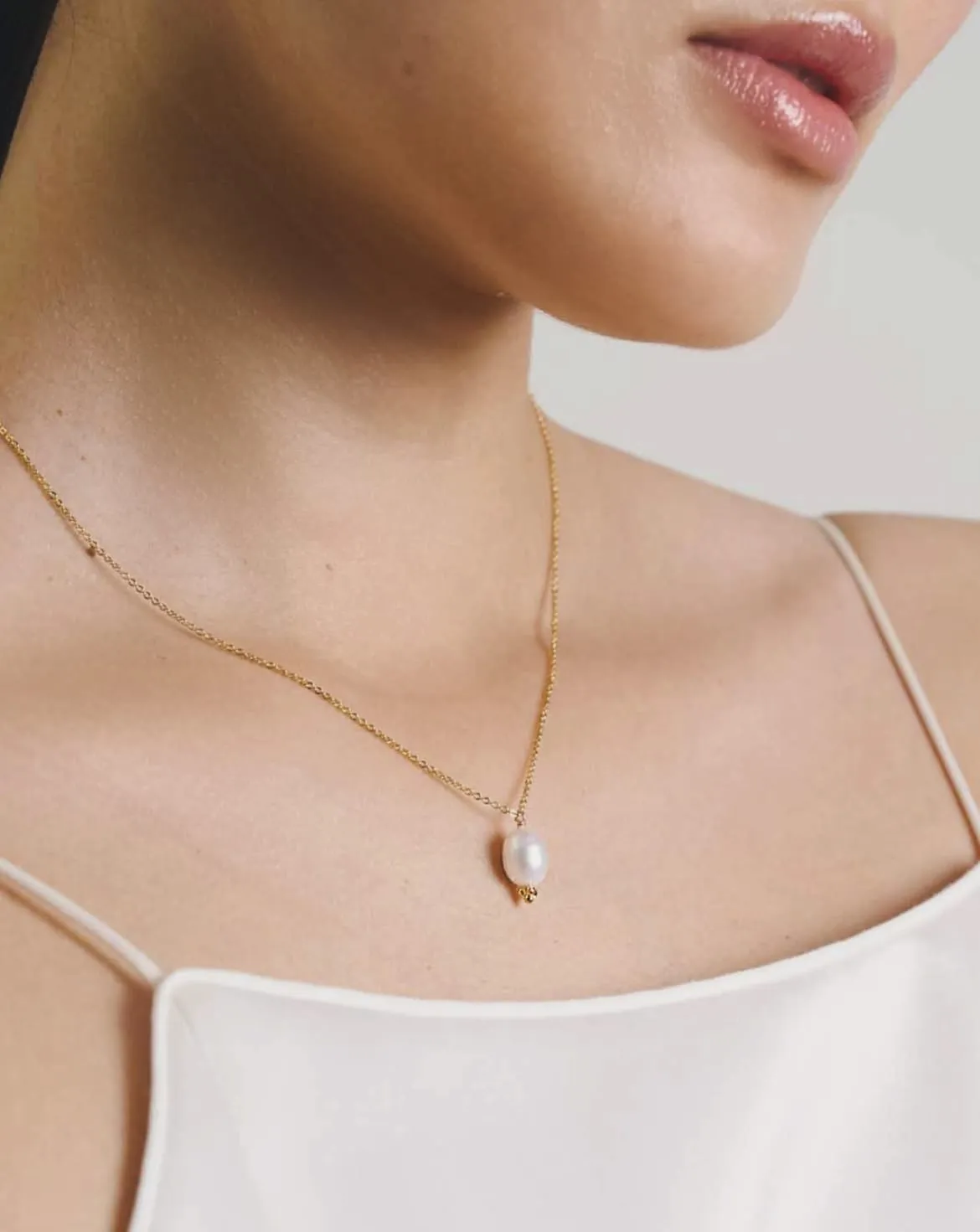 Elise Tsikis Elias collier perle eau douce 40 cm