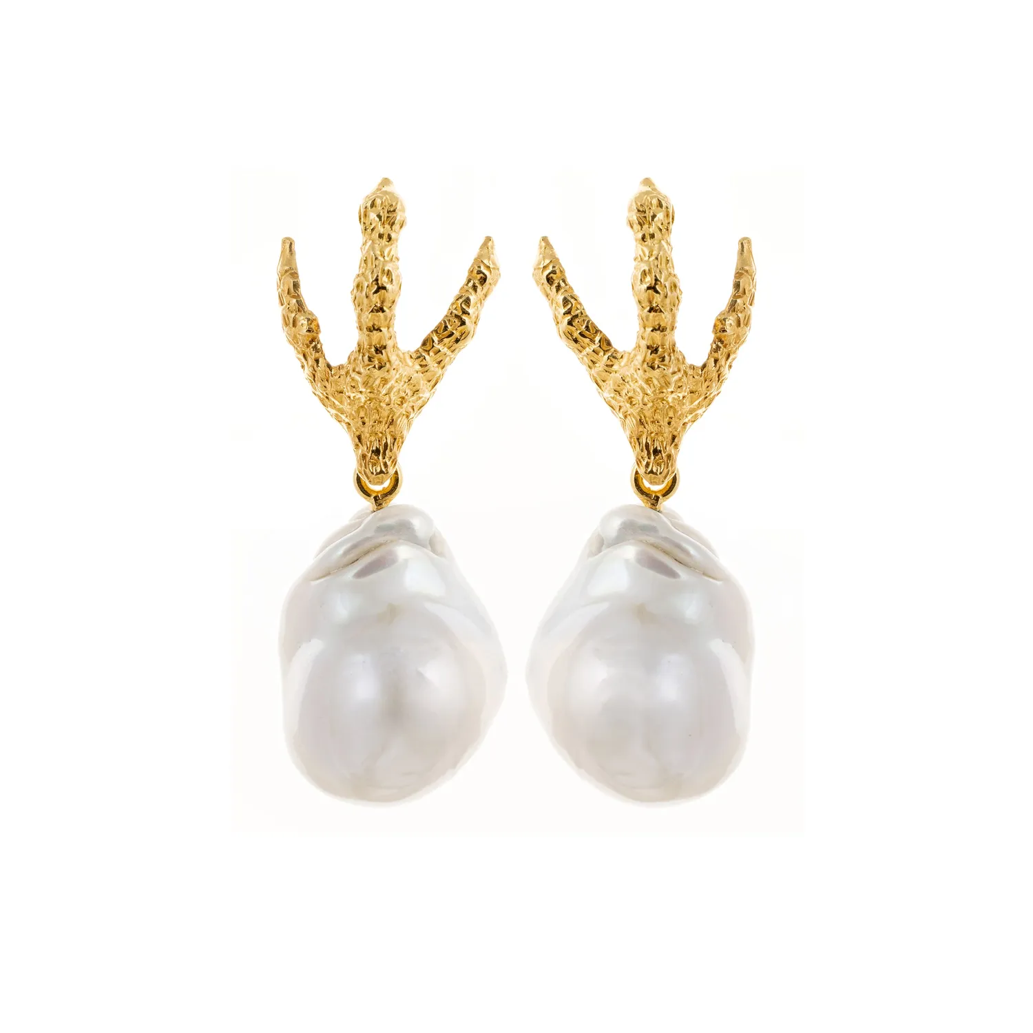 Lorella Tamberi Artemis Talon boucles d'oreilles perle baroque