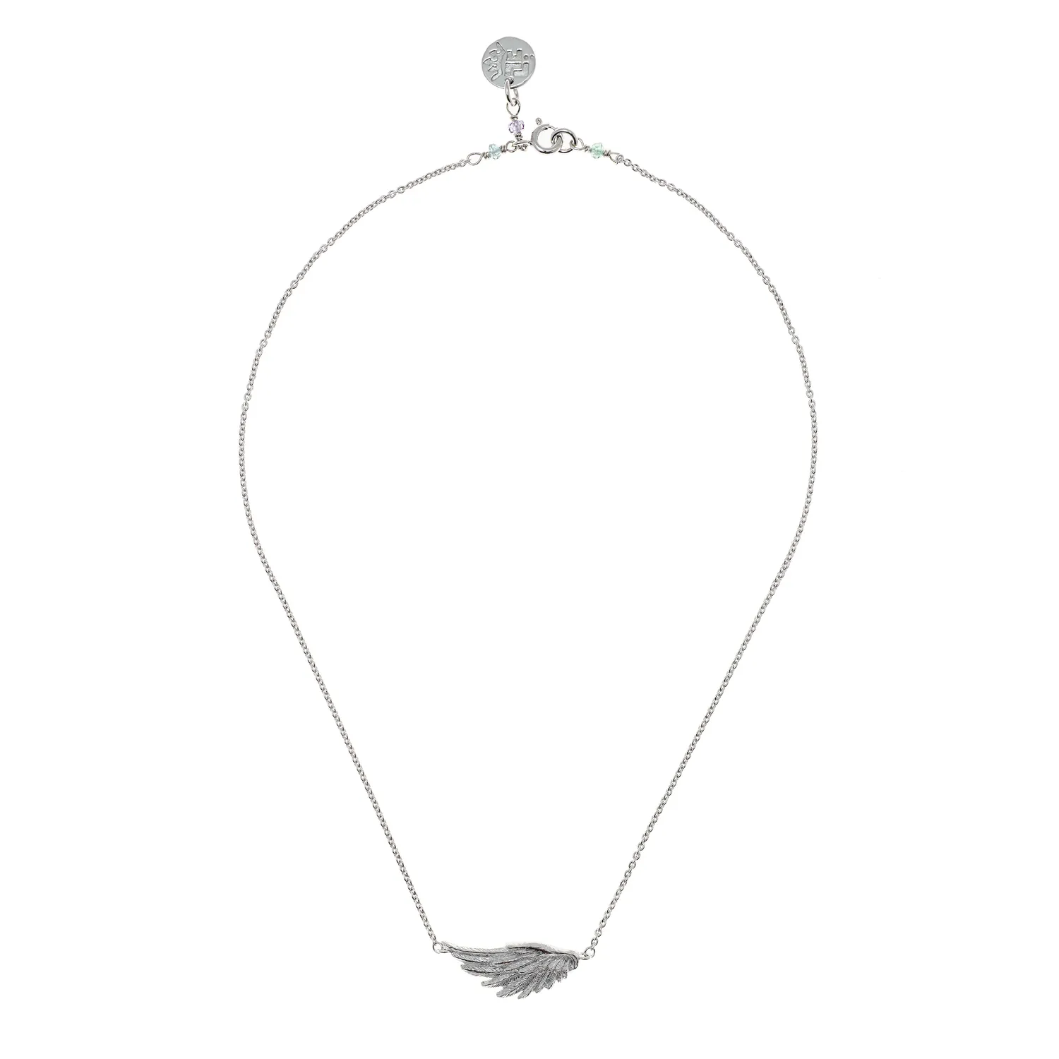Lorella Tamberi Canal Artemis Wing collier zircons argenté 39 cm