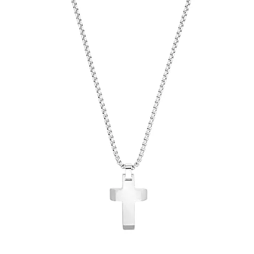 s.Oliver collier homme pendentif croix acier
