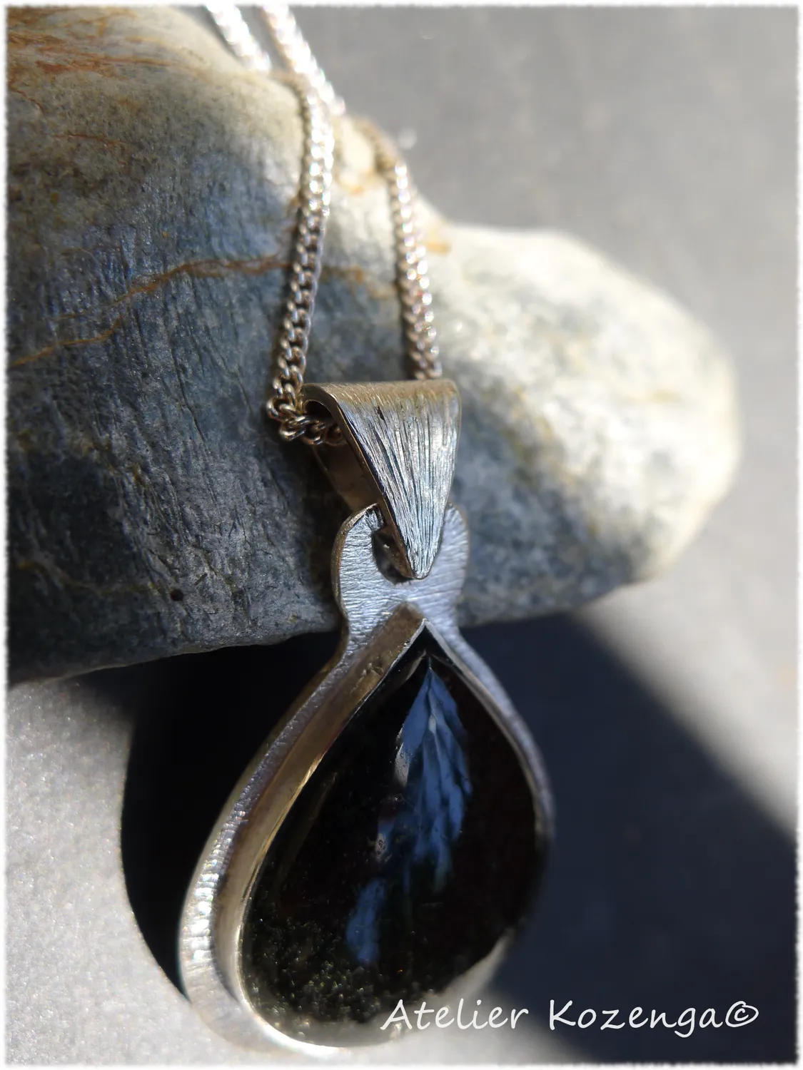 L'Atelier Kozenga Rootyle pendentif argent quartz rutile
