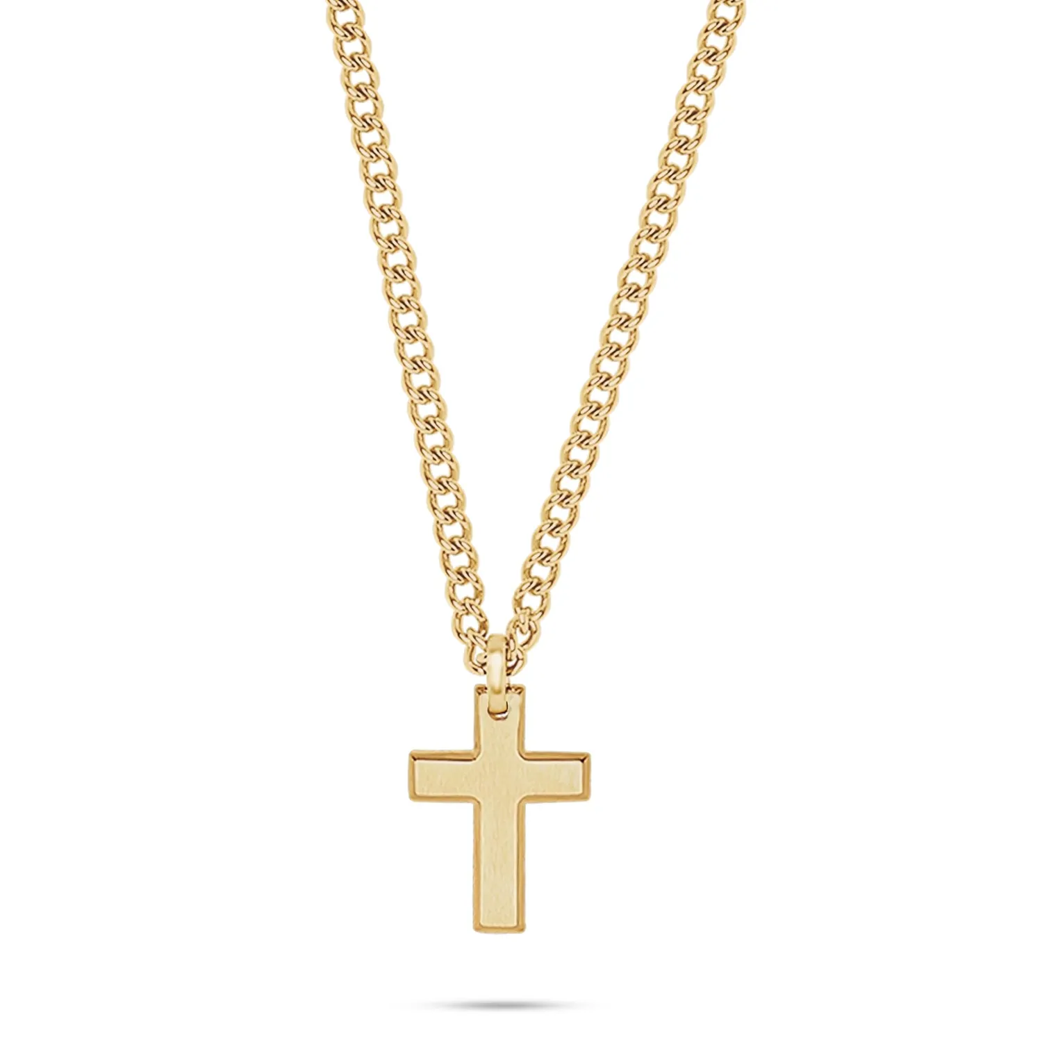 s.Oliver collier homme croix noire acier classique