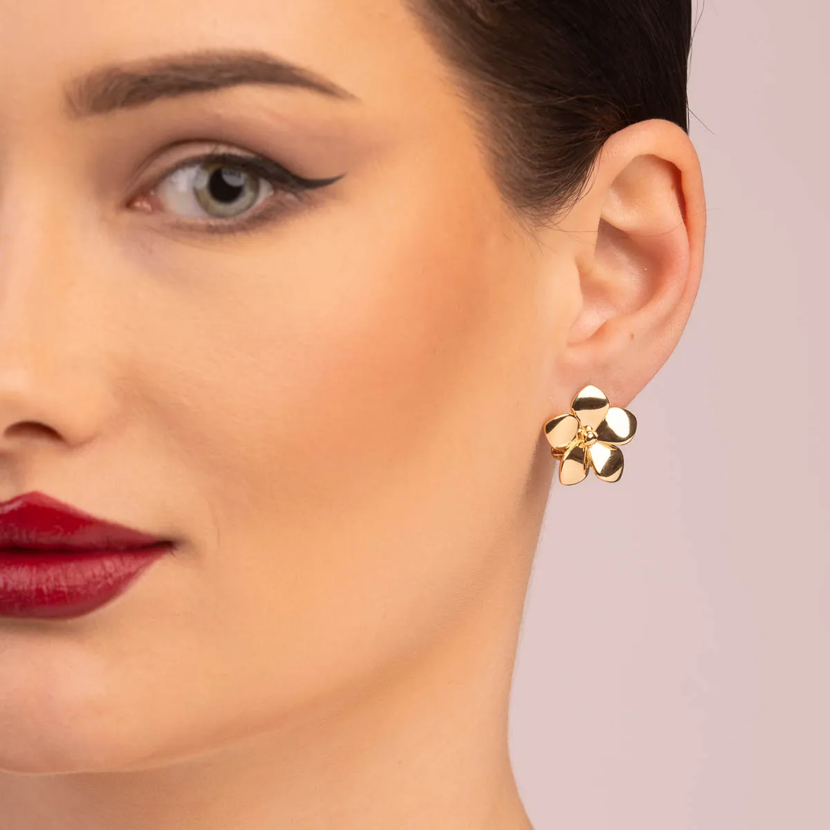 ULTIMA EDIZIONE boucles fleur lisse doré