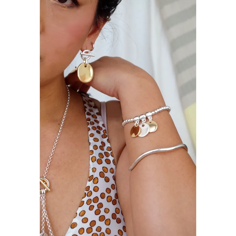 Secret de Cuir N°1615 bracelet 815 perles bicolore