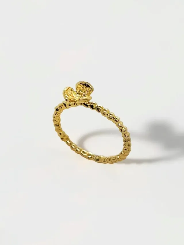 Elise Tsikis Terezin bague dorée taille 54 fleur