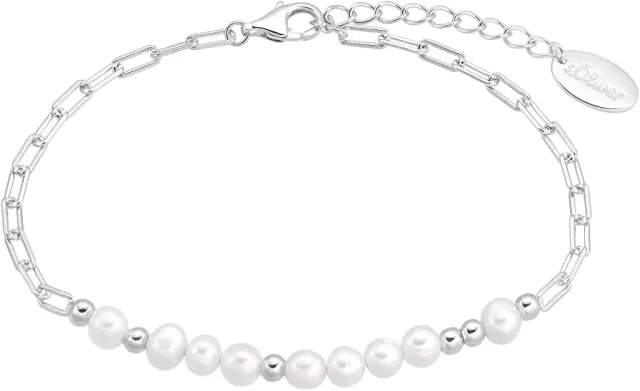 s.Oliver 2034891 bracelet argent 925 perle 17+3 cm