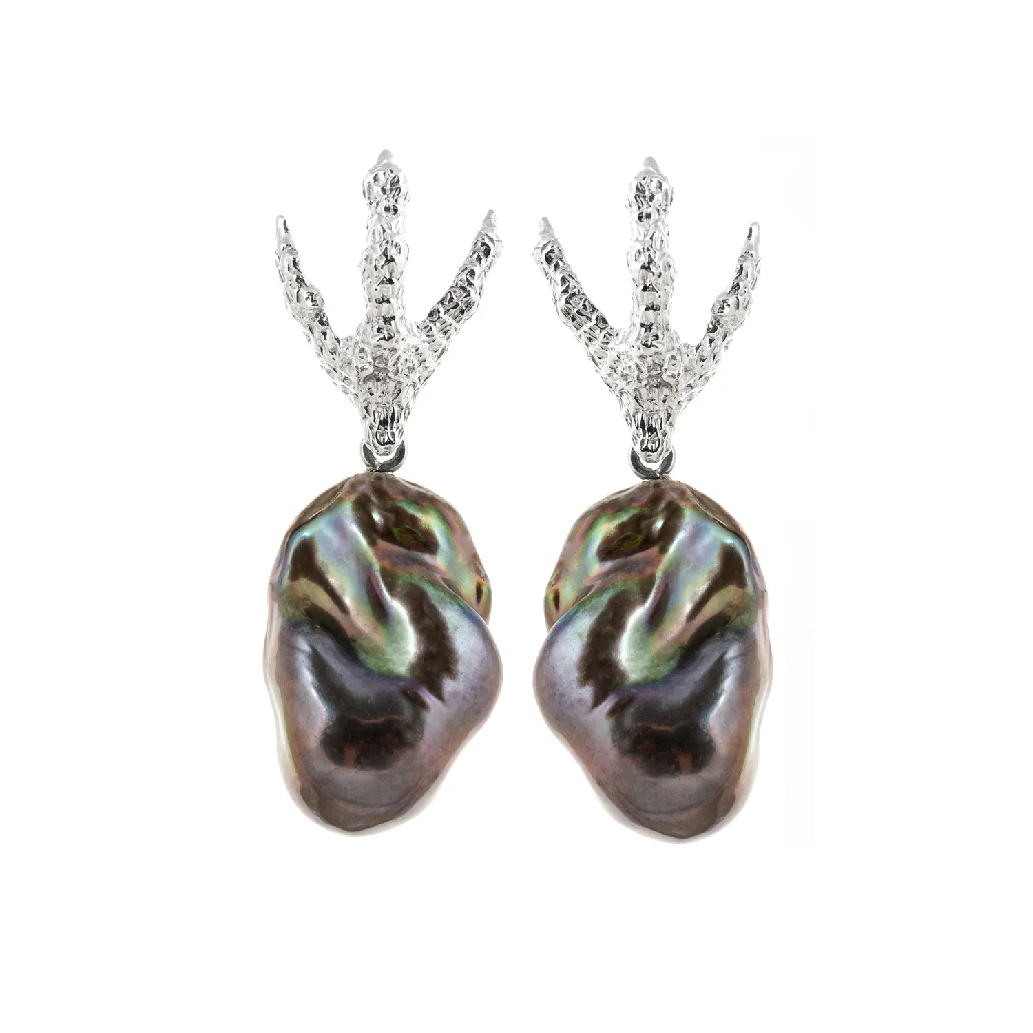 Lorella Tamberi Canal Artemis griffe boucles perle grise baroque