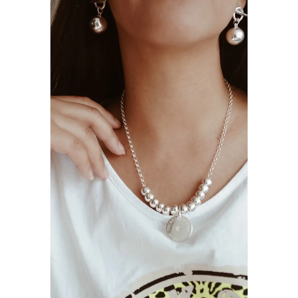 Secret de Cuir N°902 boucles boule plaqué argent