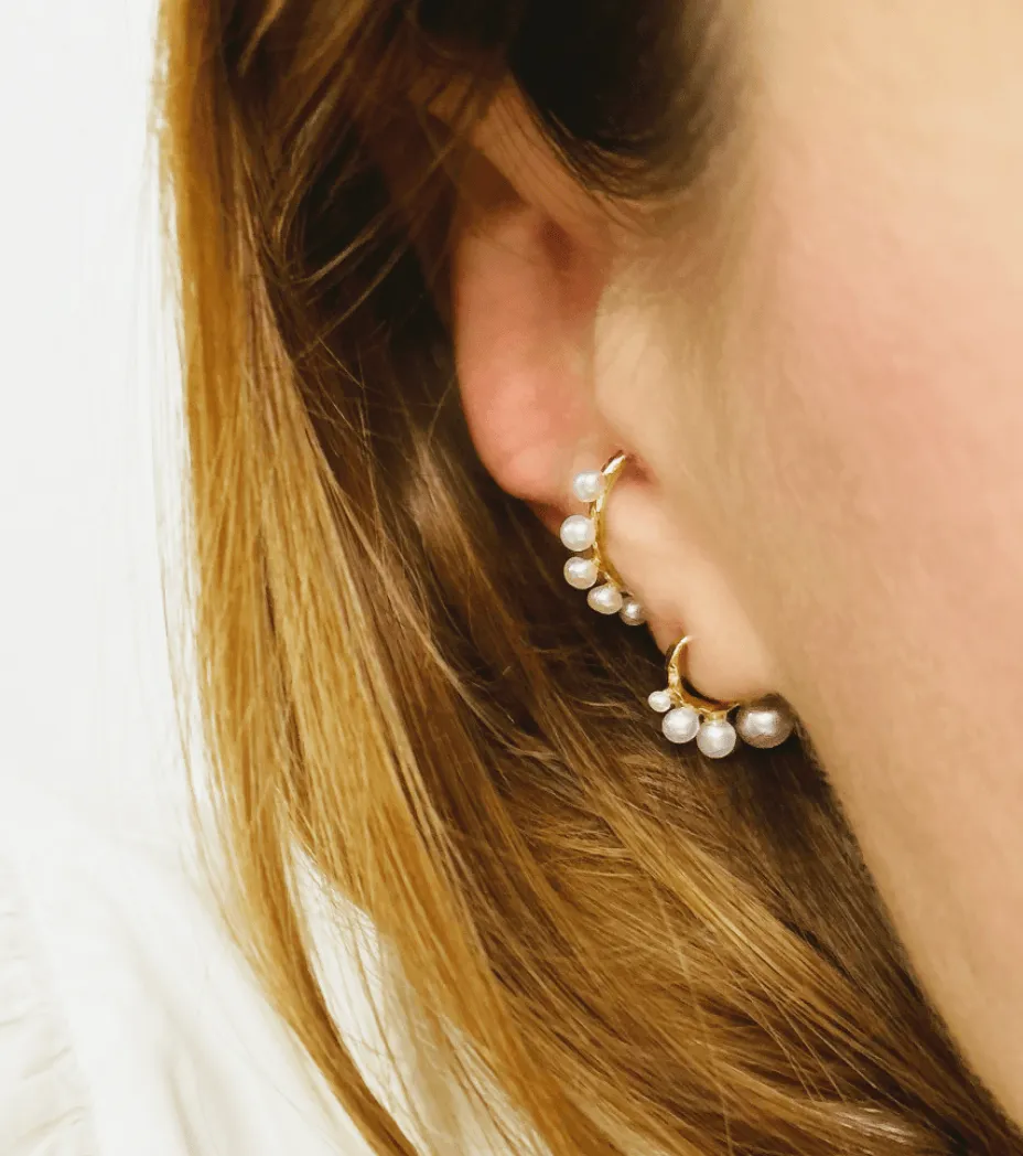 Elise Tsikis Moly Pearl earcuff perles sans perçage