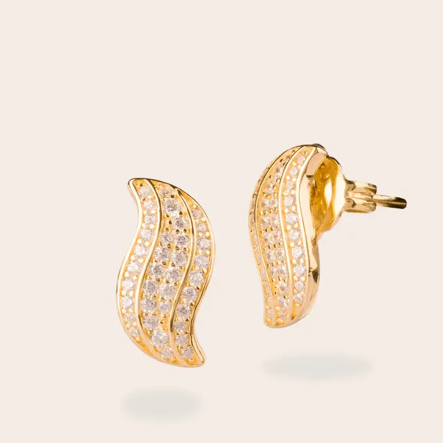 ULTIMA EDIZIONE Lobo Pavé boucles d'oreilles lobes pavé