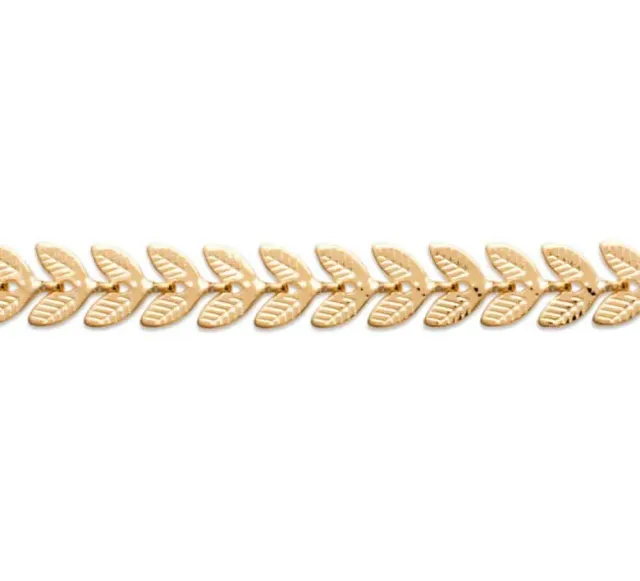 Oriana France laurier bracelet plaqué or 18 cm