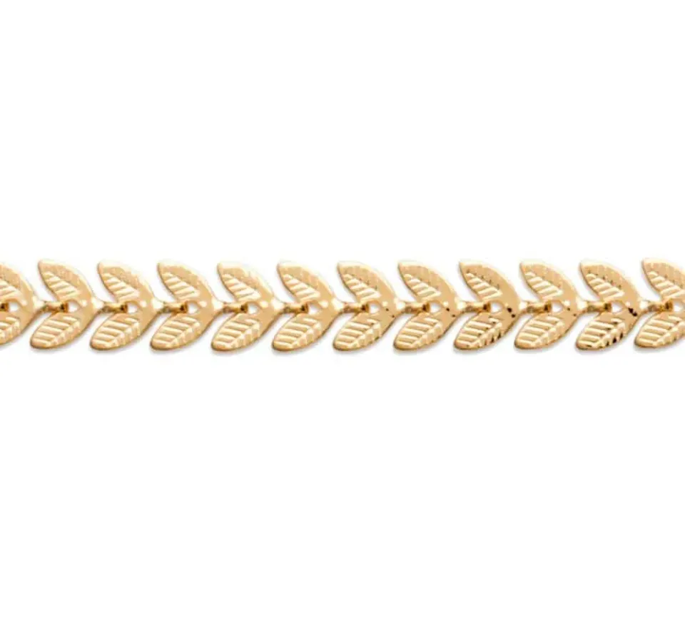 Oriana France laurier bracelet plaqué or 18 cm