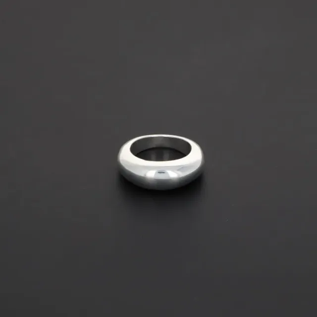 Secret de Cuir N°1404 Cylindre bague plaqué argent