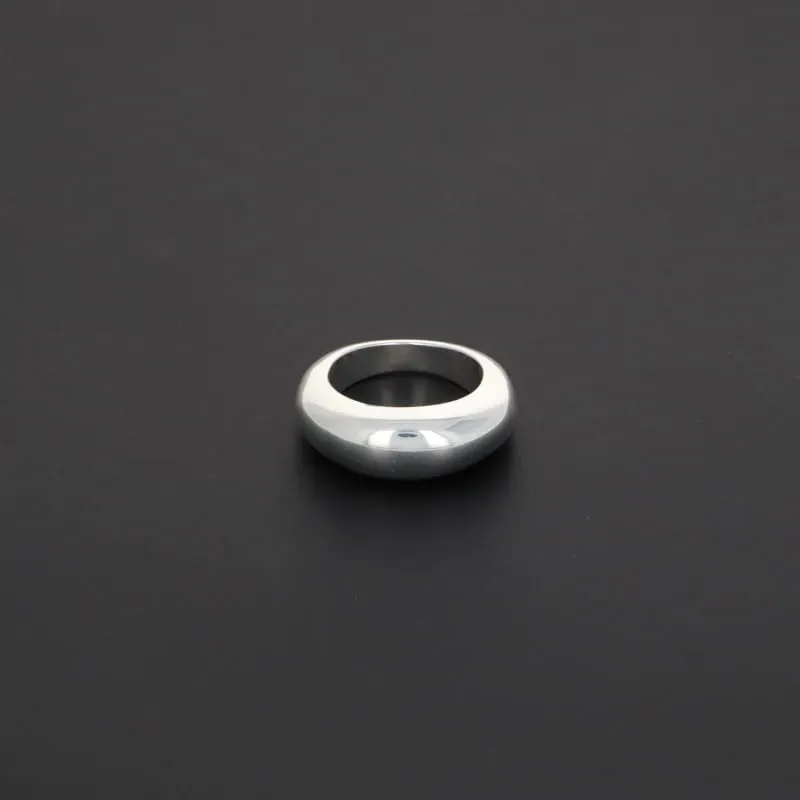 Secret de Cuir N°1404 Cylindre bague plaqué argent