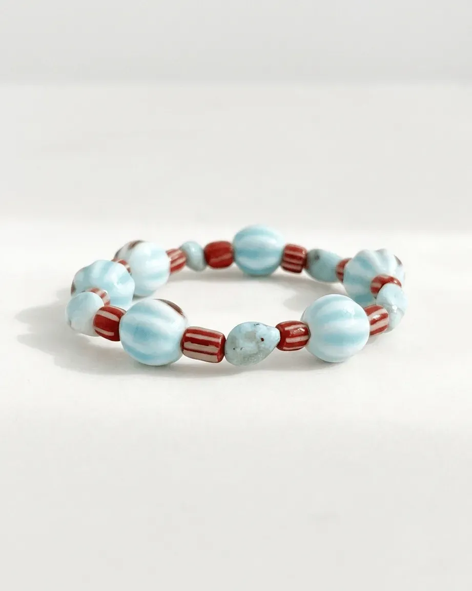 Elise Tsikis Coba bracelet perles céramique