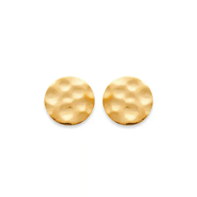 Oriana France clous cercles martelés plaqué or 18 carats