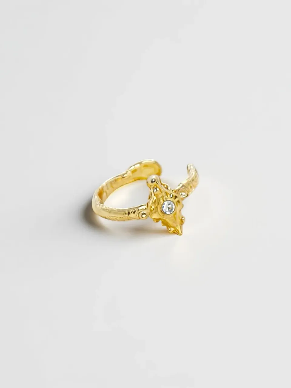 Elise Tsikis Soli earcuff serti blanc doré