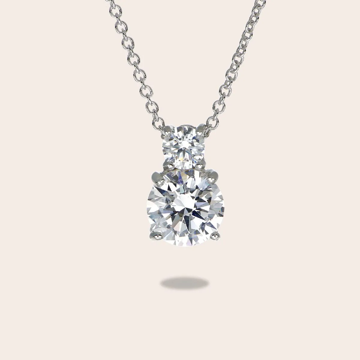 Ultima Edizione punto luce double collier 2 zircons brillants